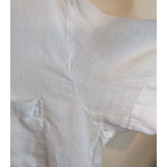 CP Shades Georgia Tie Front Linen Shirt Button Down Beachy Size Medium - Picture 9 of 12